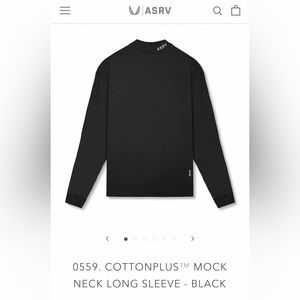 0559. COTTONPLUS™ MOCK
NECK LONG SLEEVE - BLACK